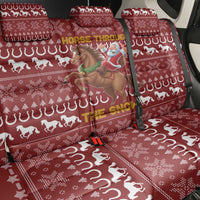 Horse Through The Snow Christmas Design Back Car Seat Cover Xmas Holiday Patterns - Wonder Print Shop