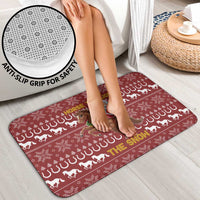 Horse Through The Snow Christmas Design Bathroom Set Xmas Holiday Patterns - Wonder Print Shop