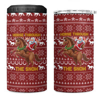 Horse Through The Snow Christmas Design 4 in 1 Can Cooler Tumbler Xmas Holiday Patterns - Wonder Print Shop