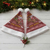 Horse Through The Snow Christmas Design Christmas Santa Hat Xmas Holiday Patterns - Wonder Print Shop
