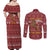 Horse Through The Snow Christmas Design Couples Matching Off Shoulder Maxi Dress and Long Sleeve Button Shirt Xmas Holiday Patterns - Wonder Print Shop