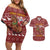 Horse Through The Snow Christmas Design Couples Matching Off Shoulder Short Dress and Hawaiian Shirt Xmas Holiday Patterns - Wonder Print Shop