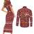 Horse Through The Snow Christmas Design Couples Matching Short Sleeve Bodycon Dress and Long Sleeve Button Shirt Xmas Holiday Patterns - Wonder Print Shop