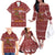 Horse Through The Snow Christmas Design Family Matching Off The Shoulder Long Sleeve Dress and Hawaiian Shirt Xmas Holiday Patterns - Wonder Print Shop