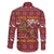 Horse Through The Snow Christmas Design Family Matching Off The Shoulder Long Sleeve Dress and Hawaiian Shirt Xmas Holiday Patterns - Wonder Print Shop