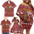 Horse Through The Snow Christmas Design Family Matching Off Shoulder Short Dress and Hawaiian Shirt Xmas Holiday Patterns - Wonder Print Shop