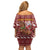 Horse Through The Snow Christmas Design Family Matching Off Shoulder Short Dress and Hawaiian Shirt Xmas Holiday Patterns - Wonder Print Shop