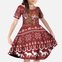 Horse Through The Snow Christmas Design Family Matching Puletasi and Hawaiian Shirt Xmas Holiday Patterns - Wonder Print Shop