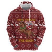 Horse Through The Snow Christmas Design Hoodie Xmas Holiday Patterns - Wonder Print Shop