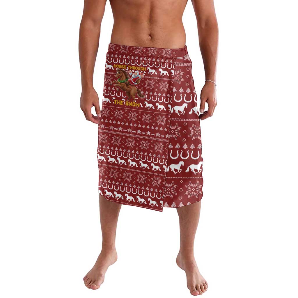 Horse Through The Snow Christmas Design Lavalava Xmas Holiday Patterns - Wonder Print Shop