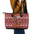 Horse Through The Snow Christmas Design Leather Tote Bag Xmas Holiday Patterns - Wonder Print Shop
