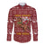 Horse Through The Snow Christmas Design Long Sleeve Button Shirt Xmas Holiday Patterns - Wonder Print Shop