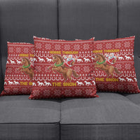Horse Through The Snow Christmas Design Pillow Cover Xmas Holiday Patterns - Wonder Print Shop