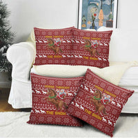 Horse Through The Snow Christmas Design Pillow Cover Xmas Holiday Patterns - Wonder Print Shop