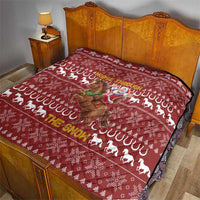 Horse Through The Snow Christmas Design Quilt Xmas Holiday Patterns - Wonder Print Shop