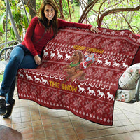 Horse Through The Snow Christmas Design Quilt Xmas Holiday Patterns - Wonder Print Shop