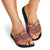 Horse Through The Snow Christmas Design Slide Sandals Xmas Holiday Patterns - Wonder Print Shop