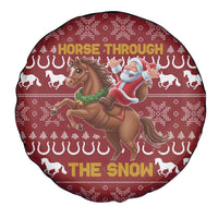 Horse Through The Snow Christmas Design Spare Tire Cover Xmas Holiday Patterns - Wonder Print Shop