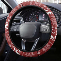 Horse Through The Snow Christmas Design Steering Wheel Cover Xmas Holiday Patterns - Wonder Print Shop