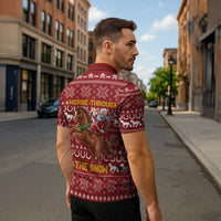 Horse Through The Snow Christmas Design Zipper Polo Shirt Xmas Holiday Patterns - Wonder Print Shop