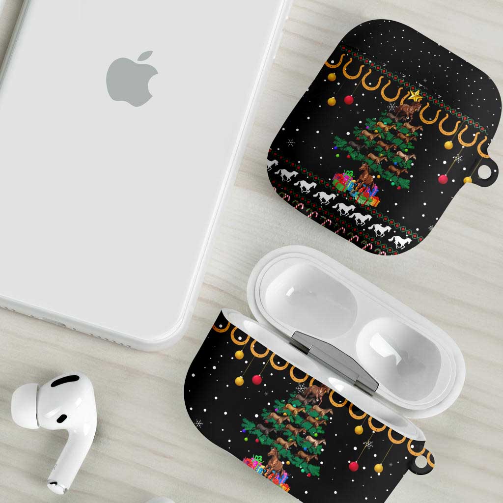 Horse Christmas Tree Christmas Design AirPods Case Xmas Holiday Patterns - Wonder Print Shop