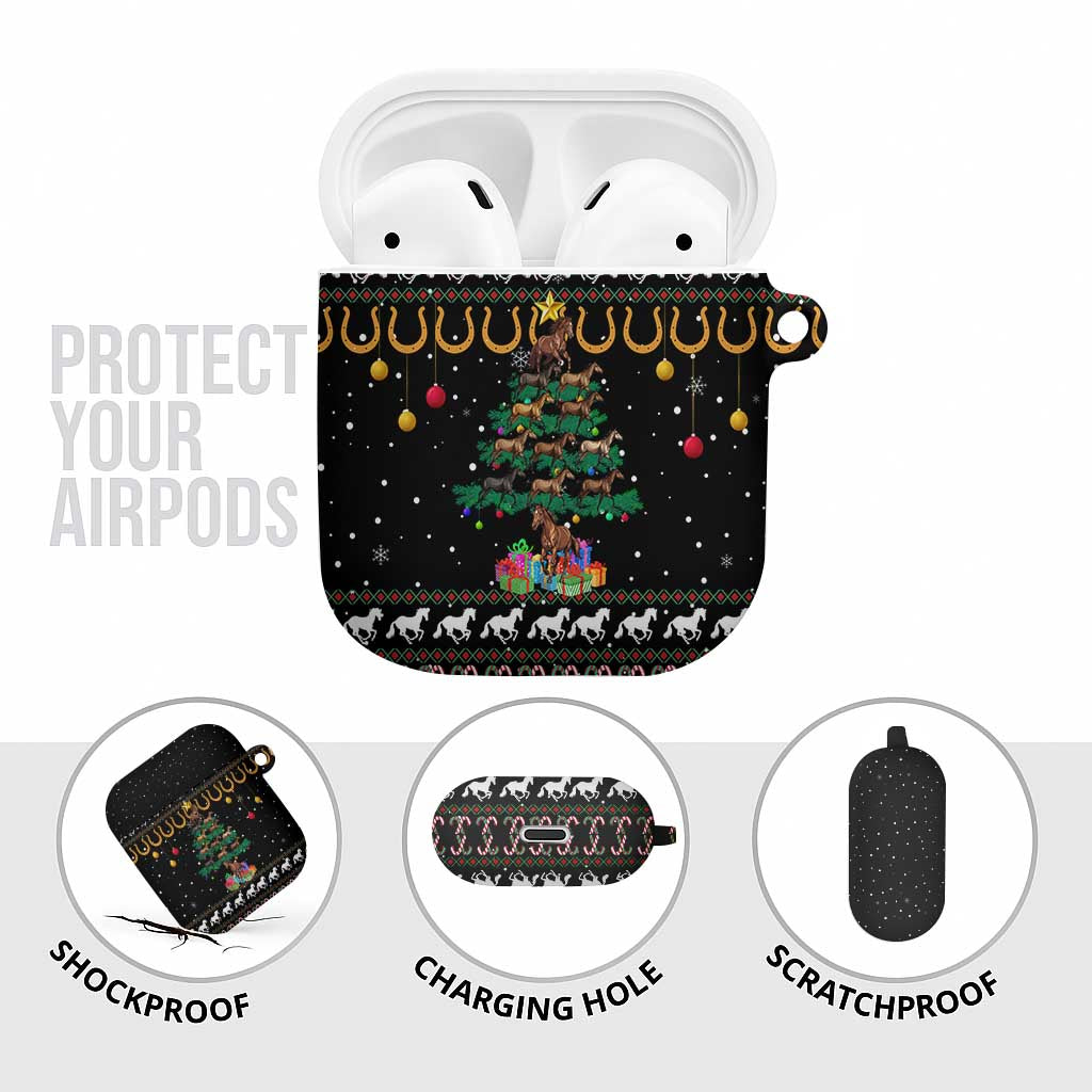 Horse Christmas Tree Christmas Design AirPods Case Xmas Holiday Patterns - Wonder Print Shop
