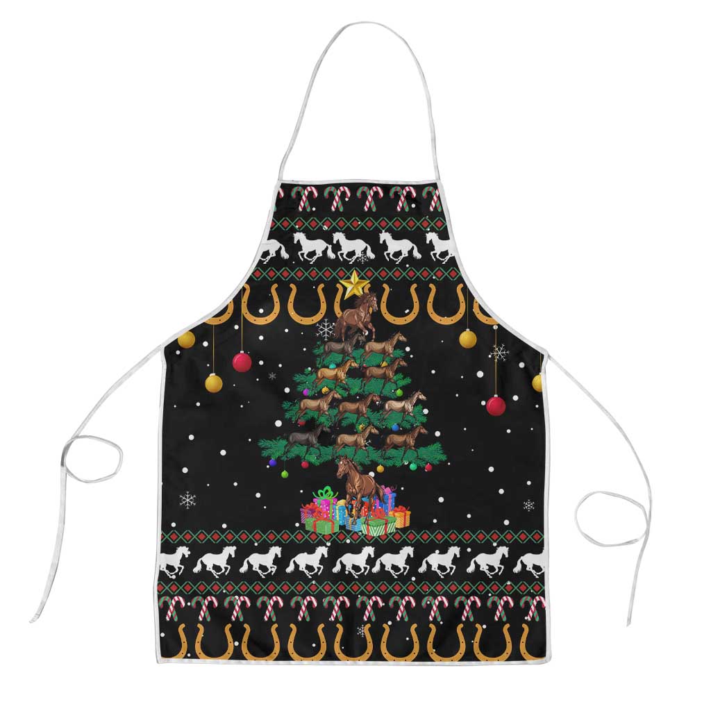 Horse Christmas Tree Christmas Design Apron Xmas Holiday Patterns - Wonder Print Shop