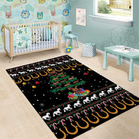 Horse Christmas Tree Christmas Design Area Rug Xmas Holiday Patterns - Wonder Print Shop