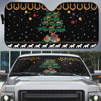 Horse Christmas Tree Christmas Design Auto Sun Shade Xmas Holiday Patterns - Wonder Print Shop
