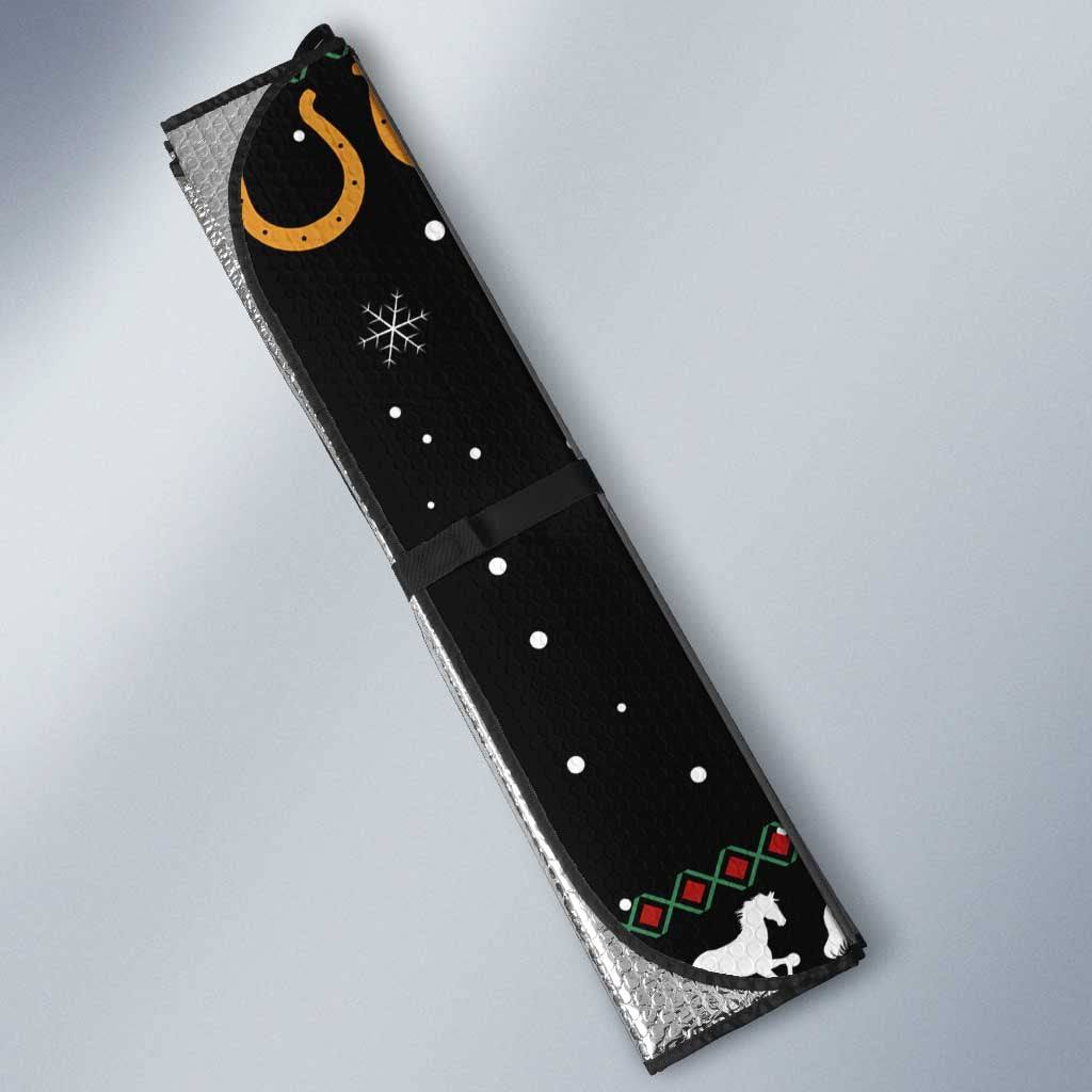 Horse Christmas Tree Christmas Design Auto Sun Shade Xmas Holiday Patterns - Wonder Print Shop