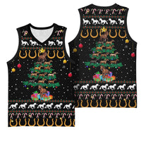 Horse Christmas Tree Christmas Design Basketball Jersey Xmas Holiday Patterns - Wonder Print Shop