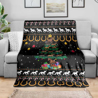 Horse Christmas Tree Christmas Design Blanket Xmas Holiday Patterns - Wonder Print Shop