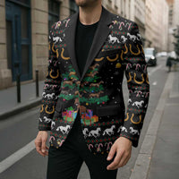 Horse Christmas Tree Christmas Design Blazer Xmas Holiday Patterns - Wonder Print Shop