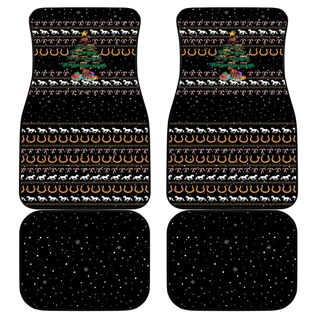 Horse Christmas Tree Christmas Design Car Mats Xmas Holiday Patterns - Wonder Print Shop