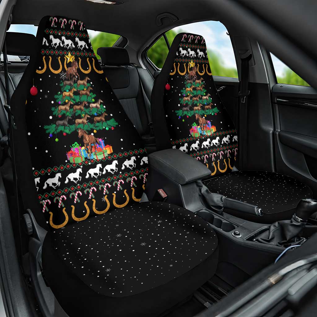 Horse Christmas Tree Christmas Design Car Seat Cover Xmas Holiday Patterns - Wonder Print Shop
