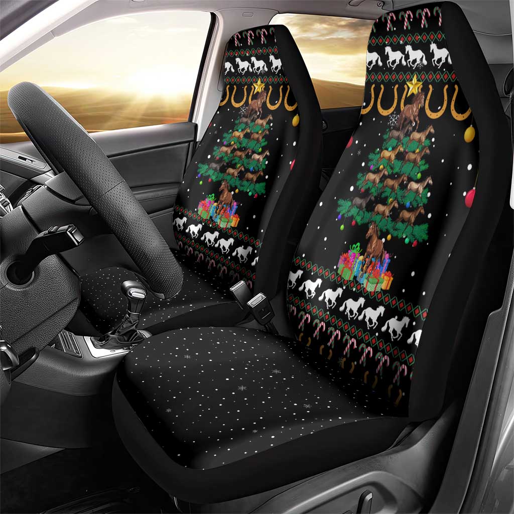 Horse Christmas Tree Christmas Design Car Seat Cover Xmas Holiday Patterns - Wonder Print Shop