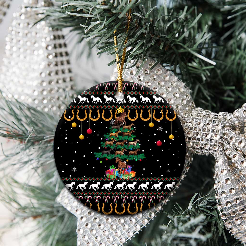 Horse Christmas Tree Christmas Design Ceramic Ornament Xmas Holiday Patterns - Wonder Print Shop