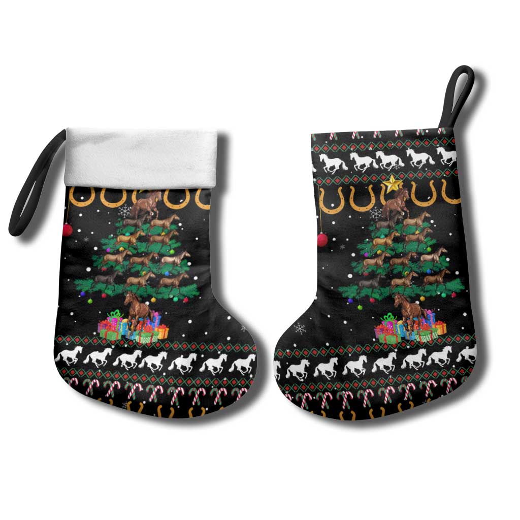 Horse Christmas Tree Christmas Design Christmas Stocking Xmas Holiday Patterns - Wonder Print Shop