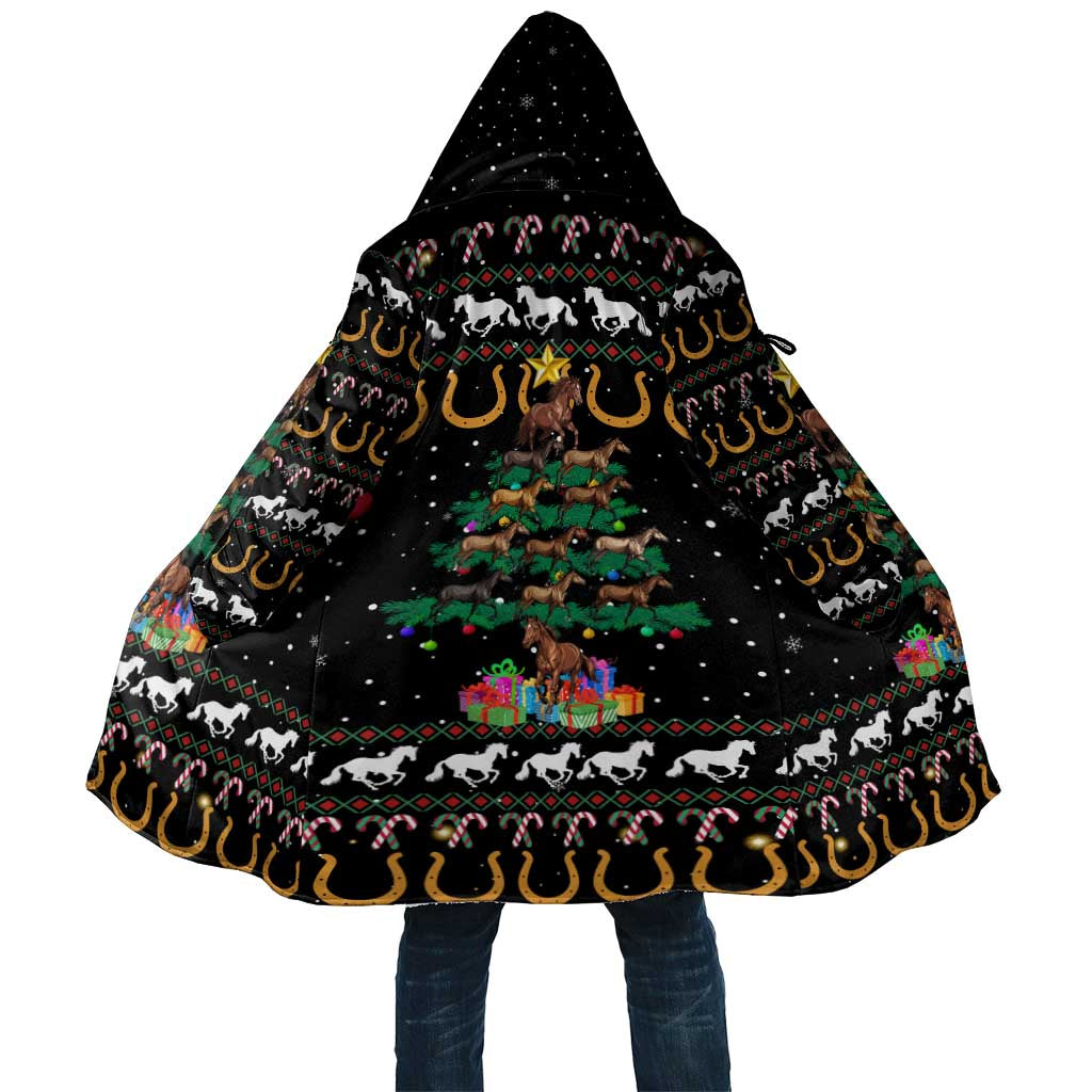 Horse Christmas Tree Christmas Design Cloak Xmas Holiday Patterns - Wonder Print Shop