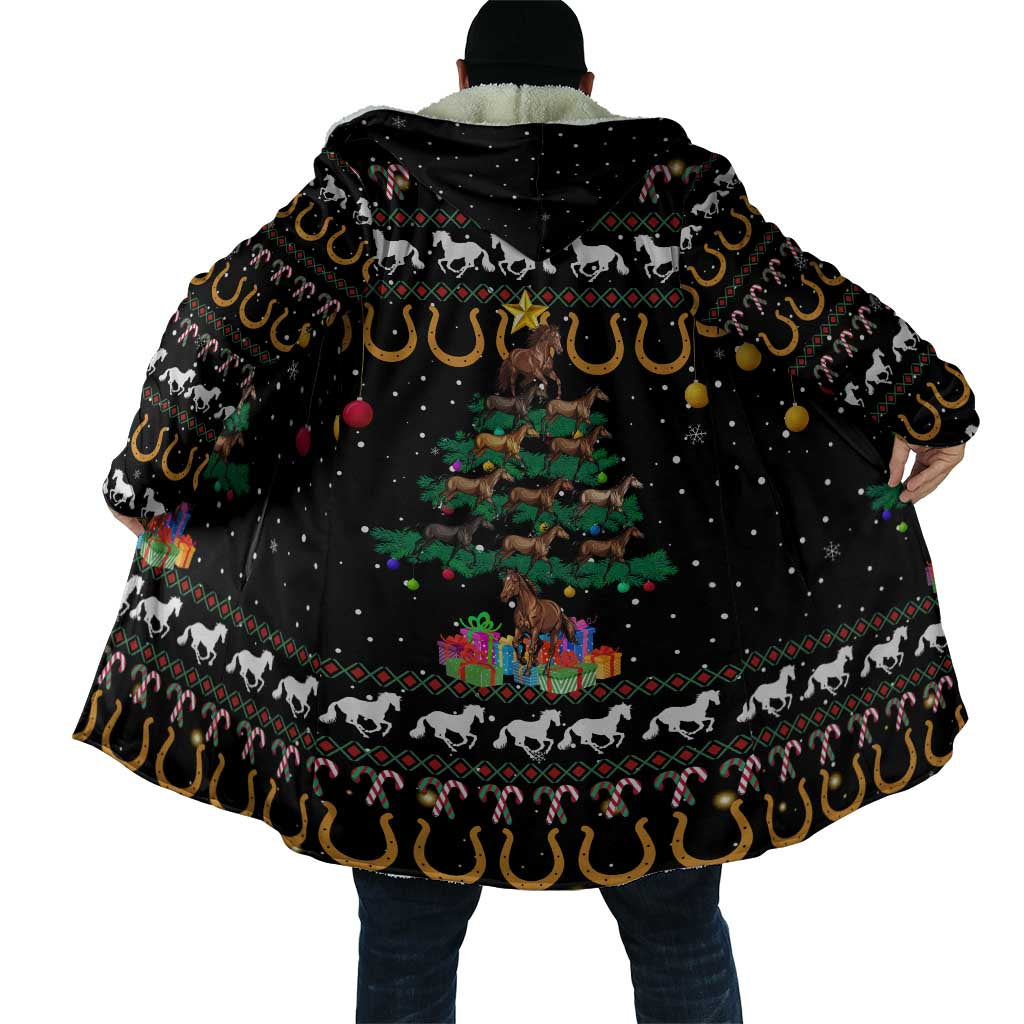 Horse Christmas Tree Christmas Design Cloak Xmas Holiday Patterns - Wonder Print Shop