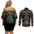 Horse Christmas Tree Christmas Design Couples Matching Off Shoulder Short Dress and Long Sleeve Button Shirt Xmas Holiday Patterns - Wonder Print Shop