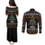 Horse Christmas Tree Christmas Design Couples Matching Puletasi and Long Sleeve Button Shirt Xmas Holiday Patterns - Wonder Print Shop