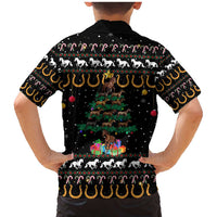 Horse Christmas Tree Christmas Design Family Matching Mermaid Dress and Hawaiian Shirt Xmas Holiday Patterns - Wonder Print Shop