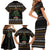 Horse Christmas Tree Christmas Design Family Matching Short Sleeve Bodycon Dress and Hawaiian Shirt Xmas Holiday Patterns - Wonder Print Shop