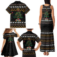 Horse Christmas Tree Christmas Design Family Matching Tank Maxi Dress and Hawaiian Shirt Xmas Holiday Patterns - Wonder Print Shop