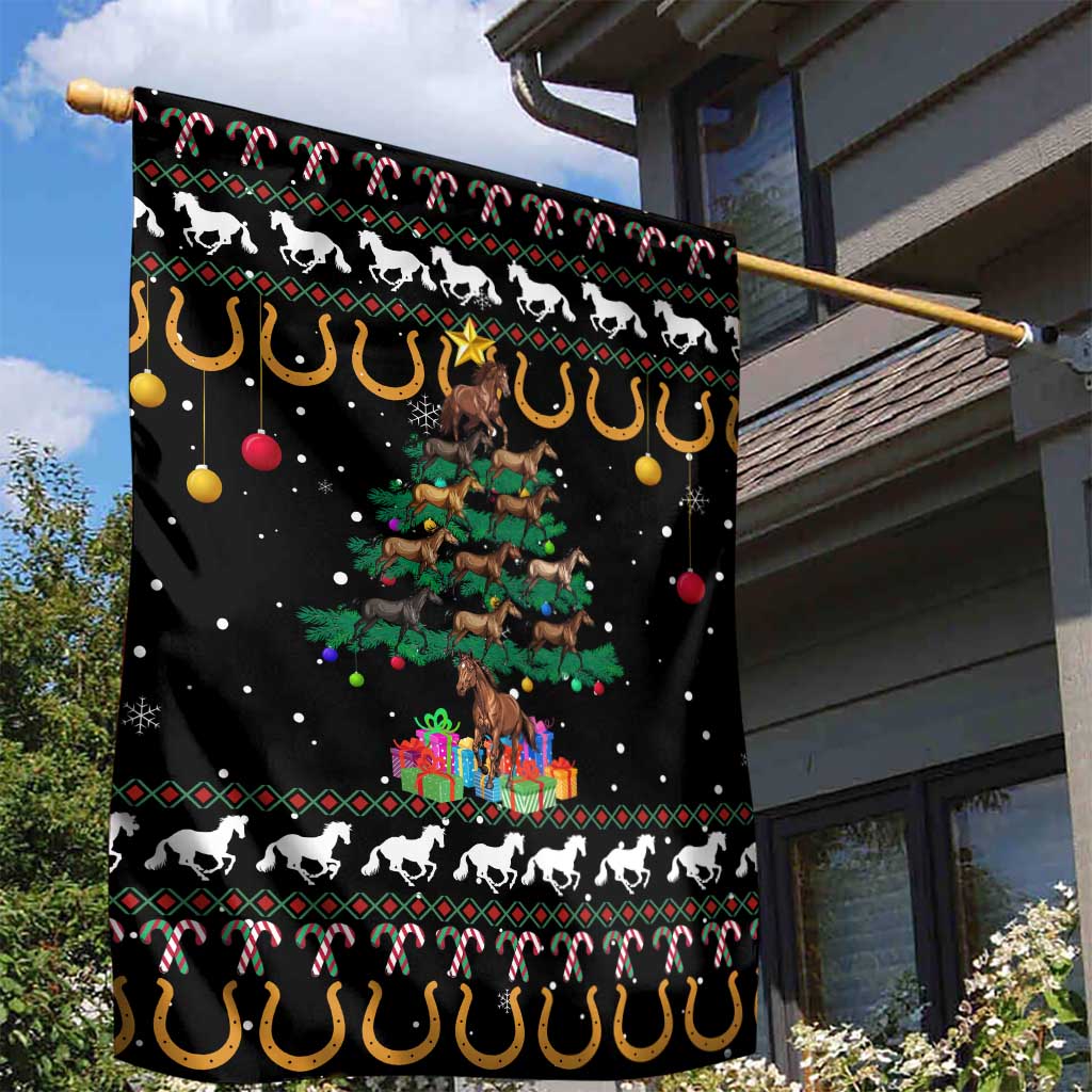 Horse Christmas Tree Christmas Design Garden Flag Xmas Holiday Patterns - Wonder Print Shop