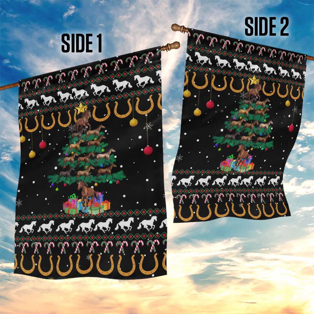 Horse Christmas Tree Christmas Design Garden Flag Xmas Holiday Patterns - Wonder Print Shop