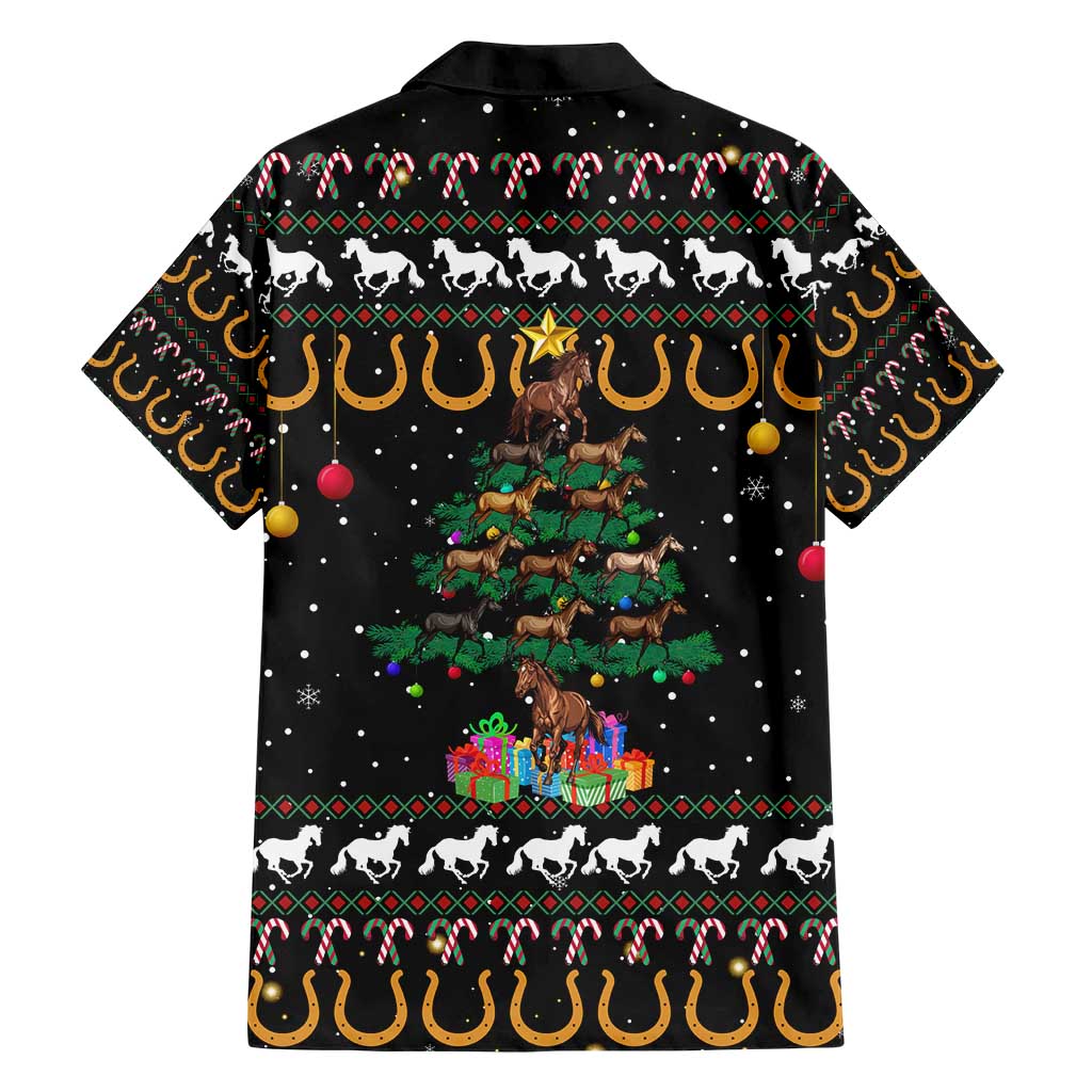 Horse Christmas Tree Christmas Design Hawaiian Shirt Xmas Holiday Patterns - Wonder Print Shop