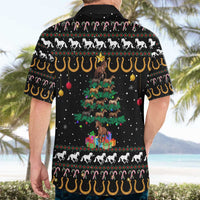 Horse Christmas Tree Christmas Design Hawaiian Shirt Xmas Holiday Patterns - Wonder Print Shop