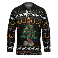 Horse Christmas Tree Christmas Design Hockey Jersey Xmas Holiday Patterns - Wonder Print Shop